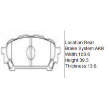 A692WK Brake Pad Conjunto para Subaru Impreza Estate (GD, GG)